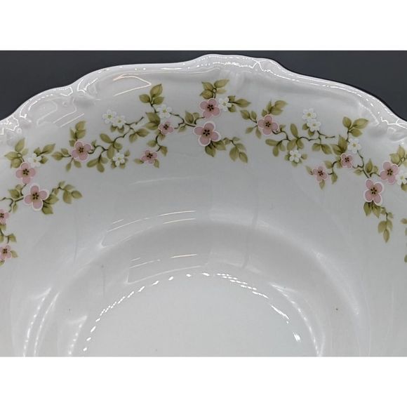 Johann Haviland Bavaria Germany Pink Cherry Blossom Serving Bowl 8 1/2" Vtg - Picture 6 of 6
